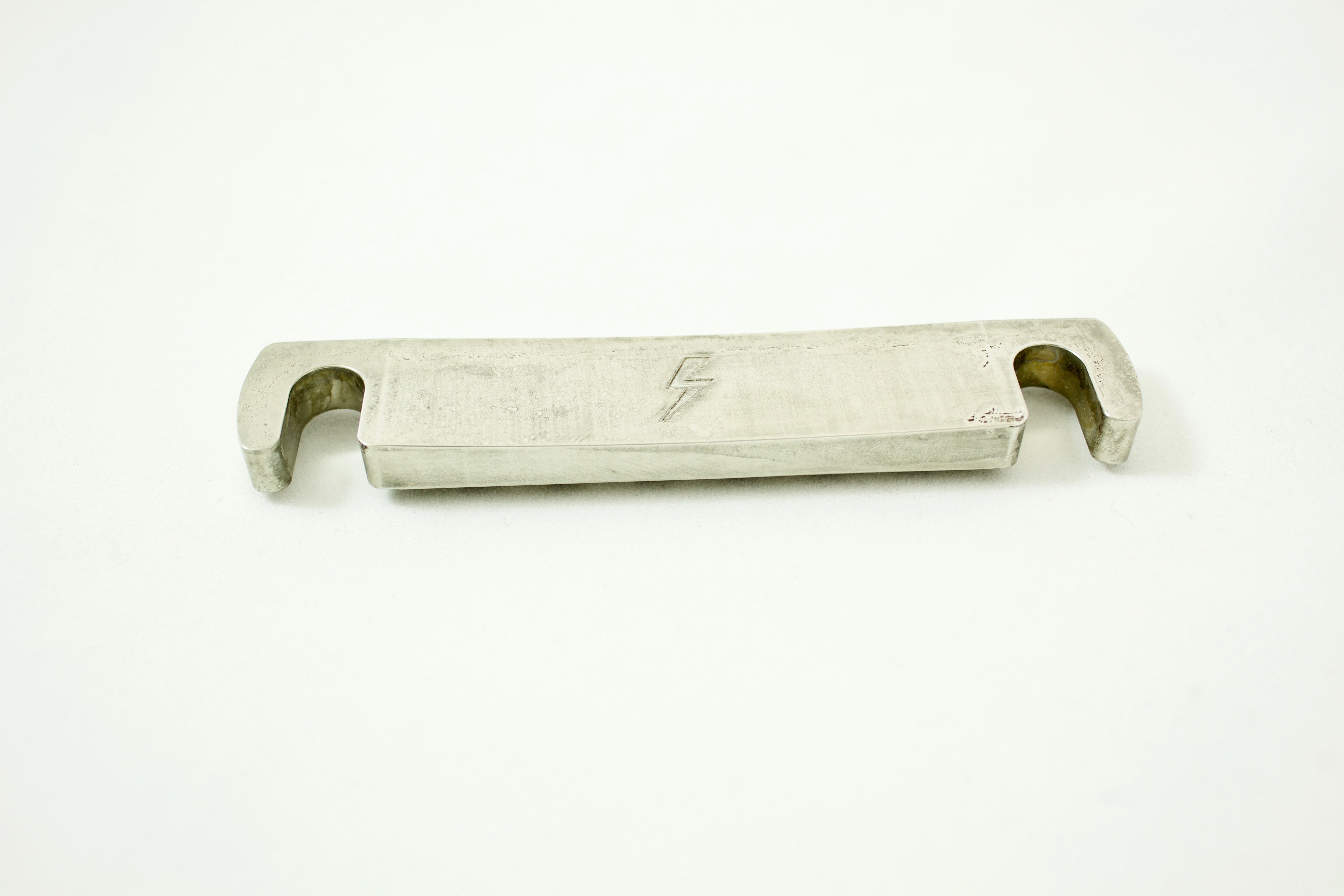 Worn Nickel Plated Aluminium Stop Bar for Tune-O-Matic Guitar Bridge