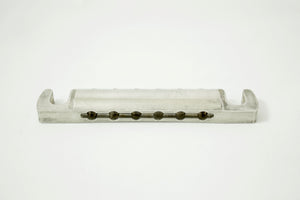 Worn Nickel Plated Aluminium Stop Bar for Tune-O-Matic Guitar Bridge
