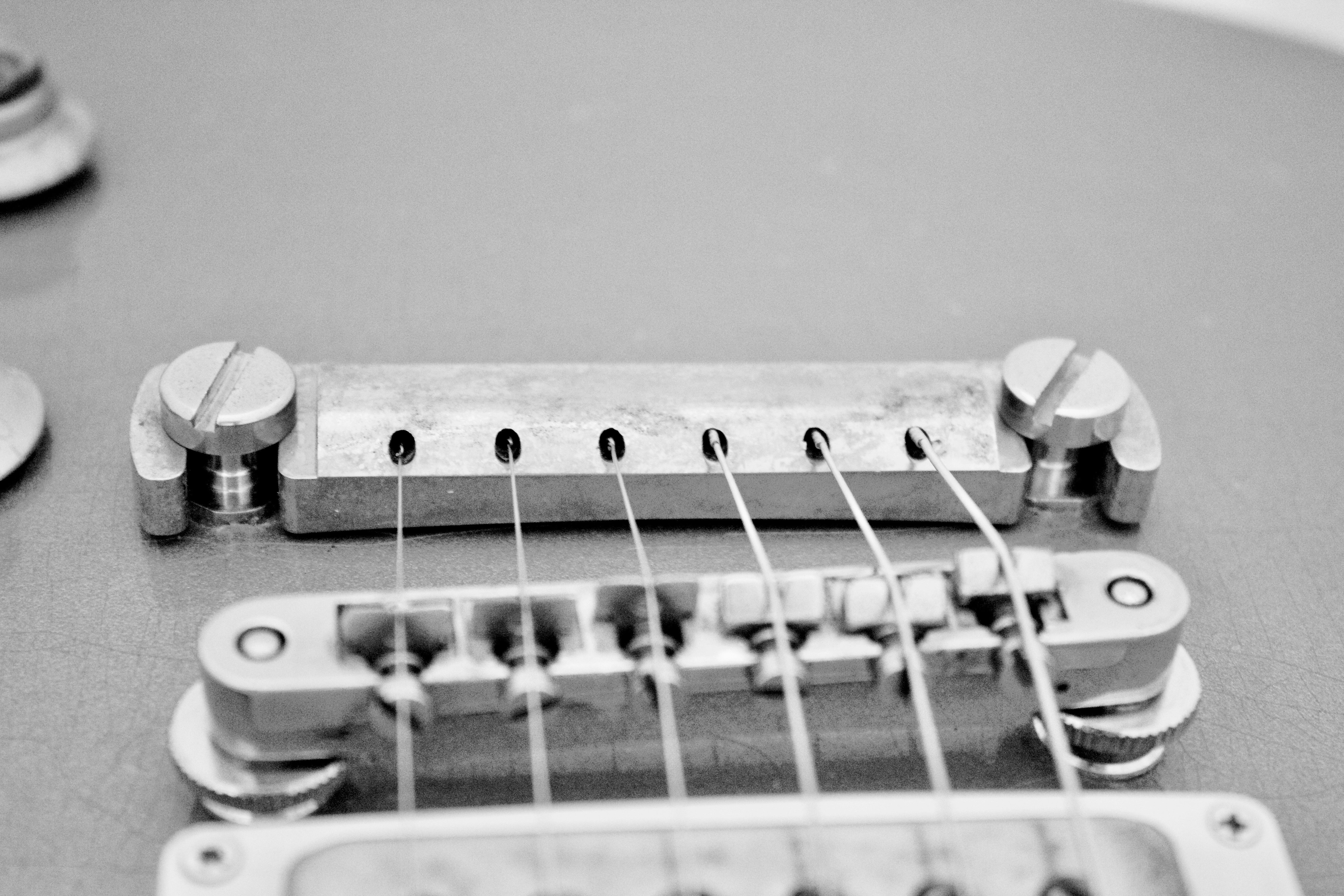 Worn Nickel Plated Aluminium Stop Bar for Tune-O-Matic Guitar Bridge